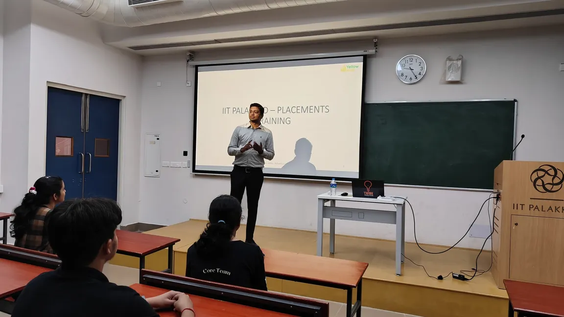 Yellowmatics trainer leading a placement training session for engineering students